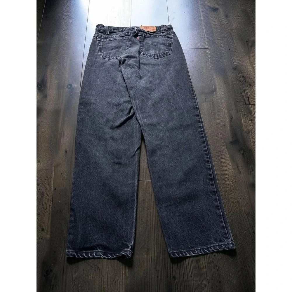 Vintage Levis 550 Relaxed Fit Tapered Leg Black Jeans Made in USA 32x32